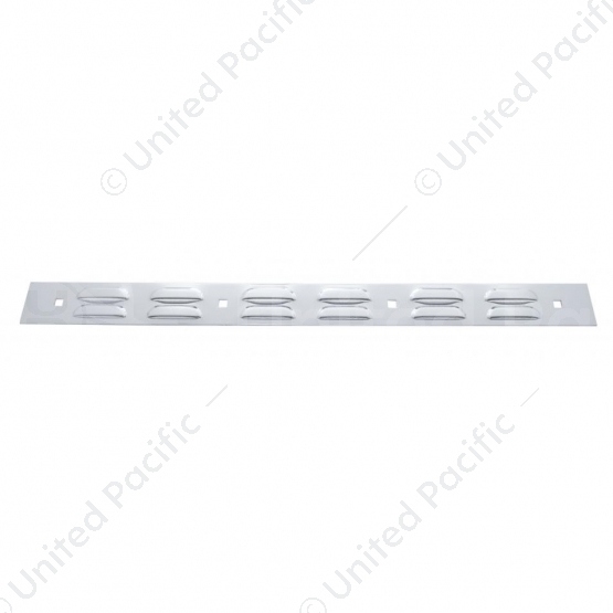 2" X 24" Chrome Louvered Top Mud Flap Plate - Bolt Thru