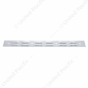 2" X 24" Chrome Louvered Top Mud Flap Plate - Bolt Thru