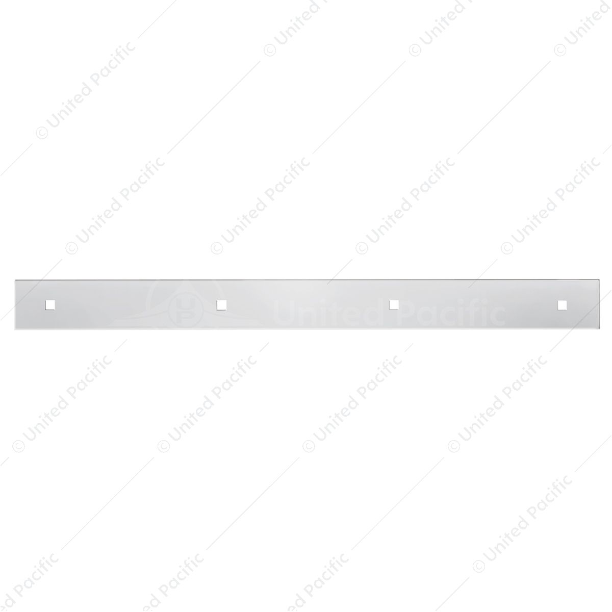 2" X 24" Chrome Top Mud Flap Plain Plate - Bolt Thru