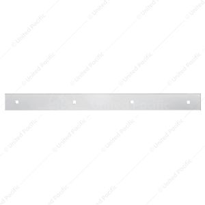 2" X 24" Chrome Top Mud Flap Plain Plate - Bolt Thru