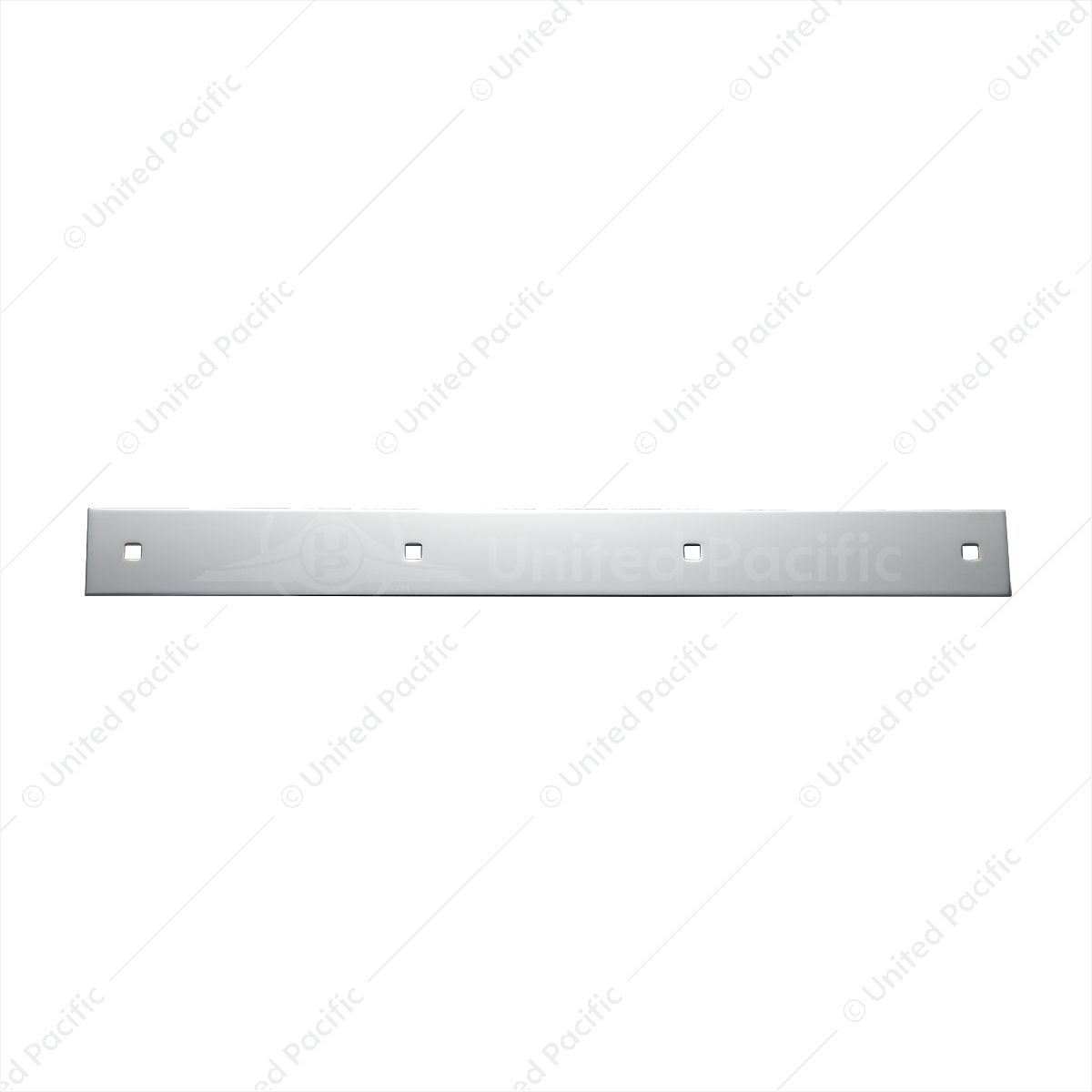 2" X 20" Chrome Top Mud Flap Plain Plate - Bolt Thru