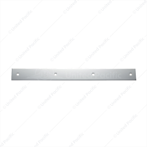 2" X 20" Chrome Top Mud Flap Plain Plate - Bolt Thru