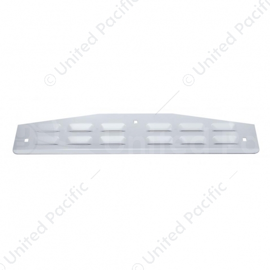 4" X 24" Chrome Louvered Bottom Mud Flap Plate With Lip - Bolt Thru