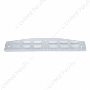 4" X 24" Chrome Louvered Bottom Mud Flap Plate With Lip - Bolt Thru