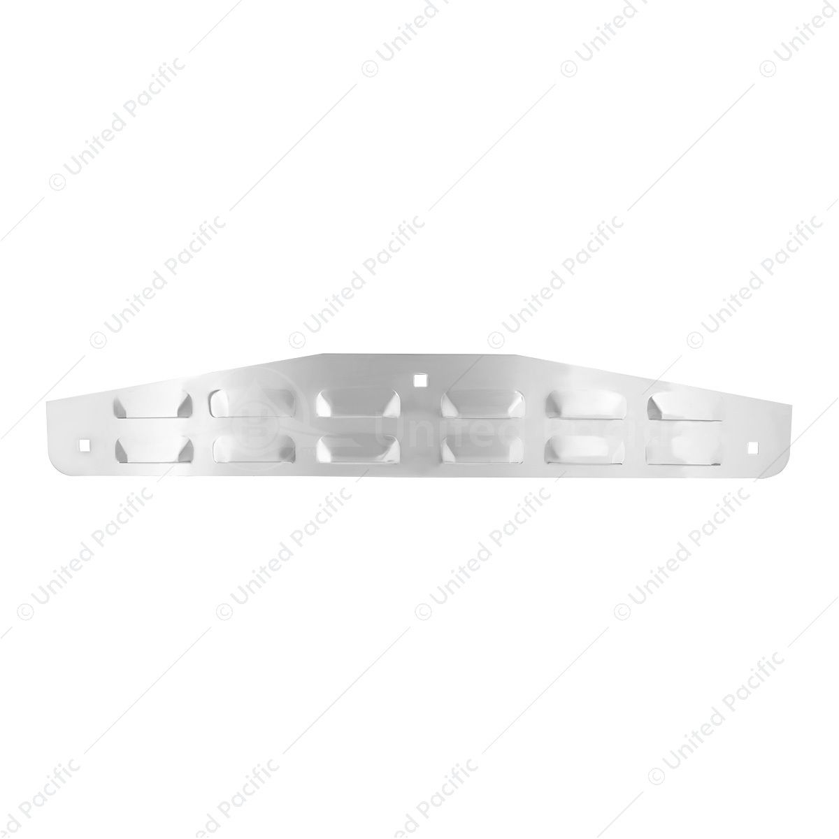 4" X 24" Chrome Louvered Bottom Mud Flap Plate - Bolt Thru