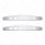 4" X 24" Chrome Kwopper Bottom Mud Flap Plate - Welded Stud (Card of 2)