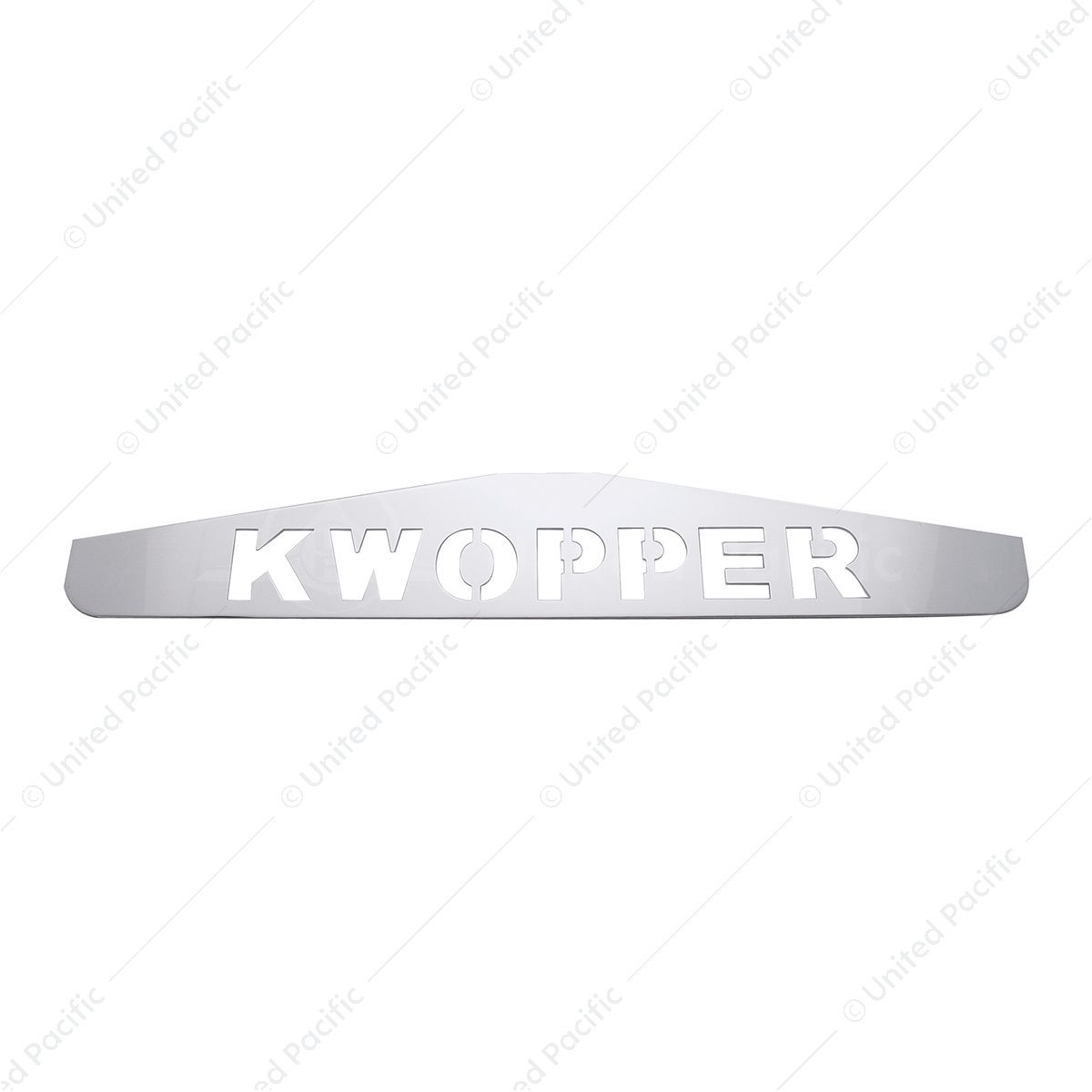 4" X 24" Chrome Kwopper Bottom Mud Flap Plate - Welded Stud