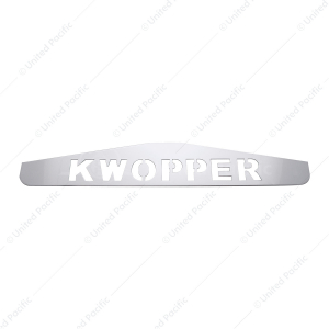 4" X 24" Chrome Kwopper Bottom Mud Flap Plate - Welded Stud
