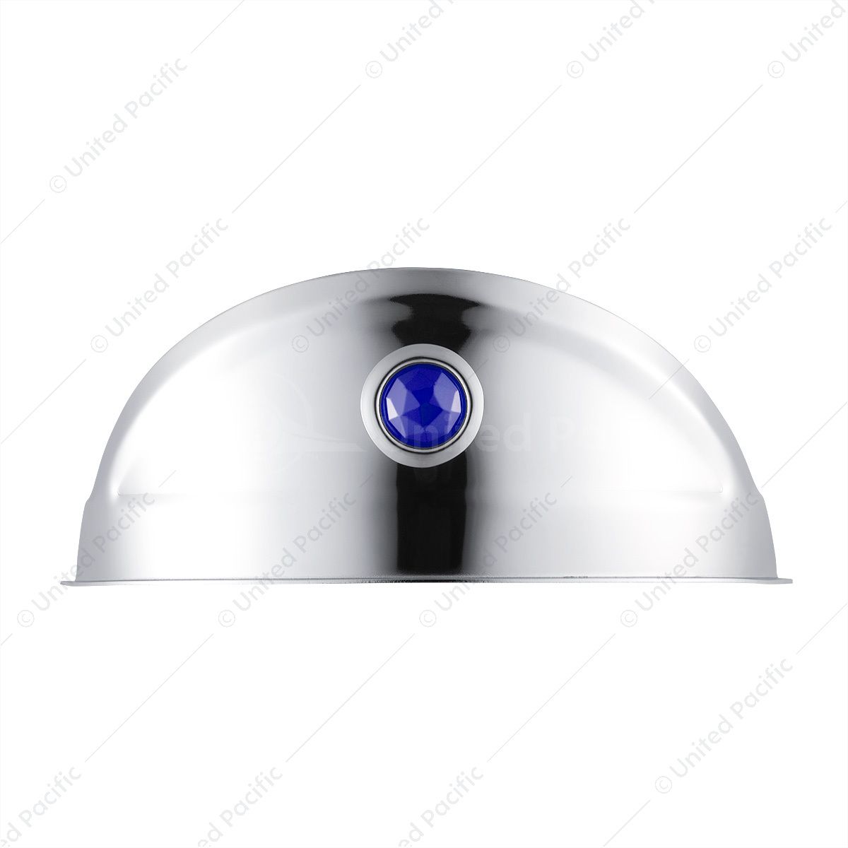 Chrome Visor With Blue Glass Dot For 7" Headlight