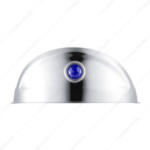 Chrome Visor With Blue Glass Dot For 7" Headlight