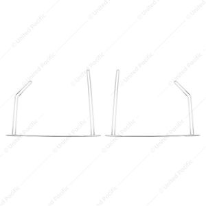 24" Chrome Angled Anti-Sail Bracket (Pair)