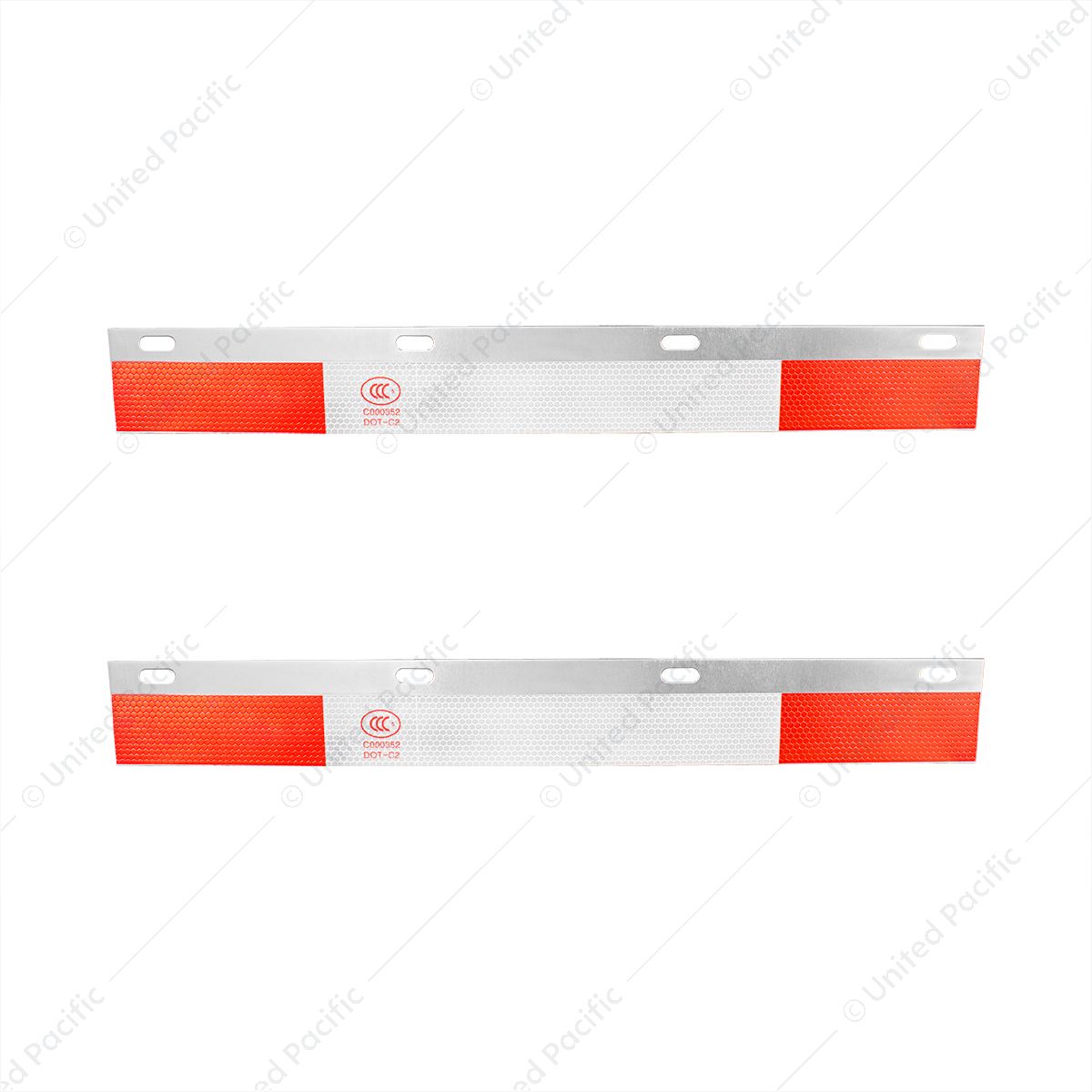 Aluminum Straight Conspicuity Reflector Top Flap Plate (Pair)