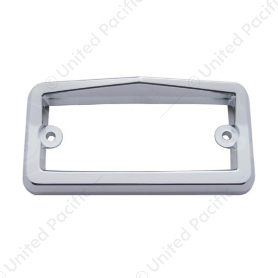 Chrome Plastic Rectangular Visor Light Bezel For Freightliner