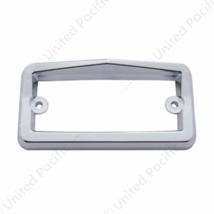 Chrome Plastic Rectangular Visor Light Bezel For Freightliner