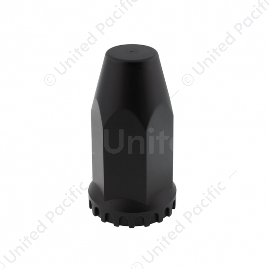 33mm X 4" Matte Black Tall Nut Cover With Flange - Thread-On (Bulk)