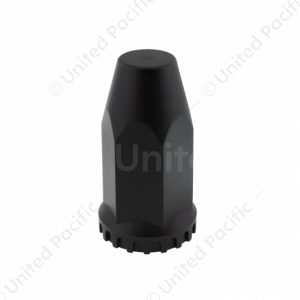 33mm X 4" Matte Black Tall Nut Cover With Flange - Thread-On (Bulk)