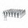 33mm X 4-3/8" Chrome Plastic V-Spike Nut Covers - Thread-On (60-Pack)