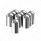 33mm x 3-3/4" Chrome Plastic Dome Nut Covers -Thread-On (10-Pack)