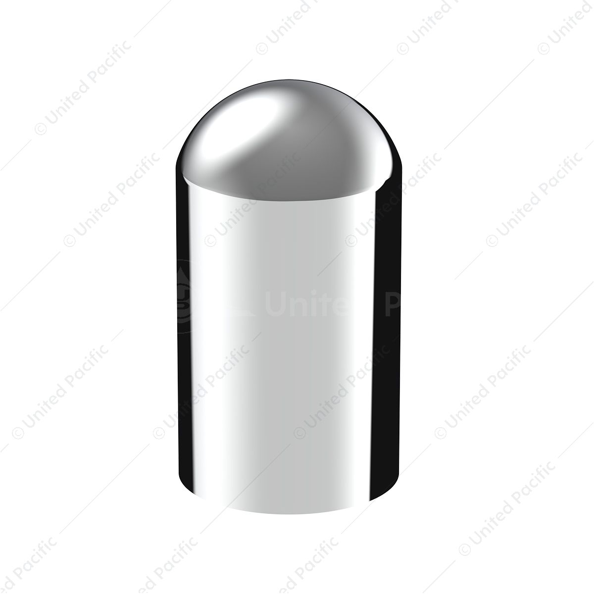 33mm x 3-3/4" Chrome Plastic Dome Nut Cover - Thread-On (Bulk)