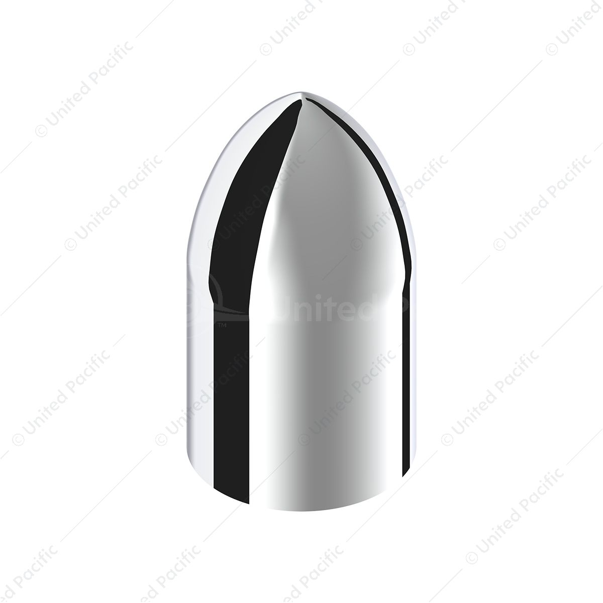 33mm x 3-7/8" Chrome Plastic Bullet Nut Cover - Thread-On (Bulk)