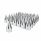 33mm X 4-1/8" Chrome Plastic Spike Nut Covers - Push-On (60-Pack)