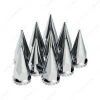 33mm X 4-3/4" Chrome Super Spike Nut Covers - Thread-On (Box of 10)