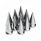 33mm X 4-3/4" Chrome Super Spike Nut Covers - Thread-On (Box of 10)