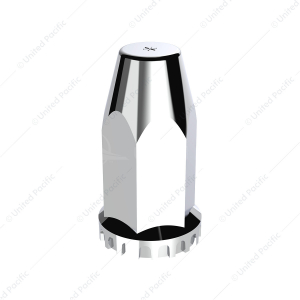33mm X 4" Chrome Plastic Extra Tall Nut Covers With Flange - Thread-On