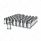 33mm X 4" Chrome Plastic Extra Tall Nut Covers With Flange - Thread-On (60-Pack)