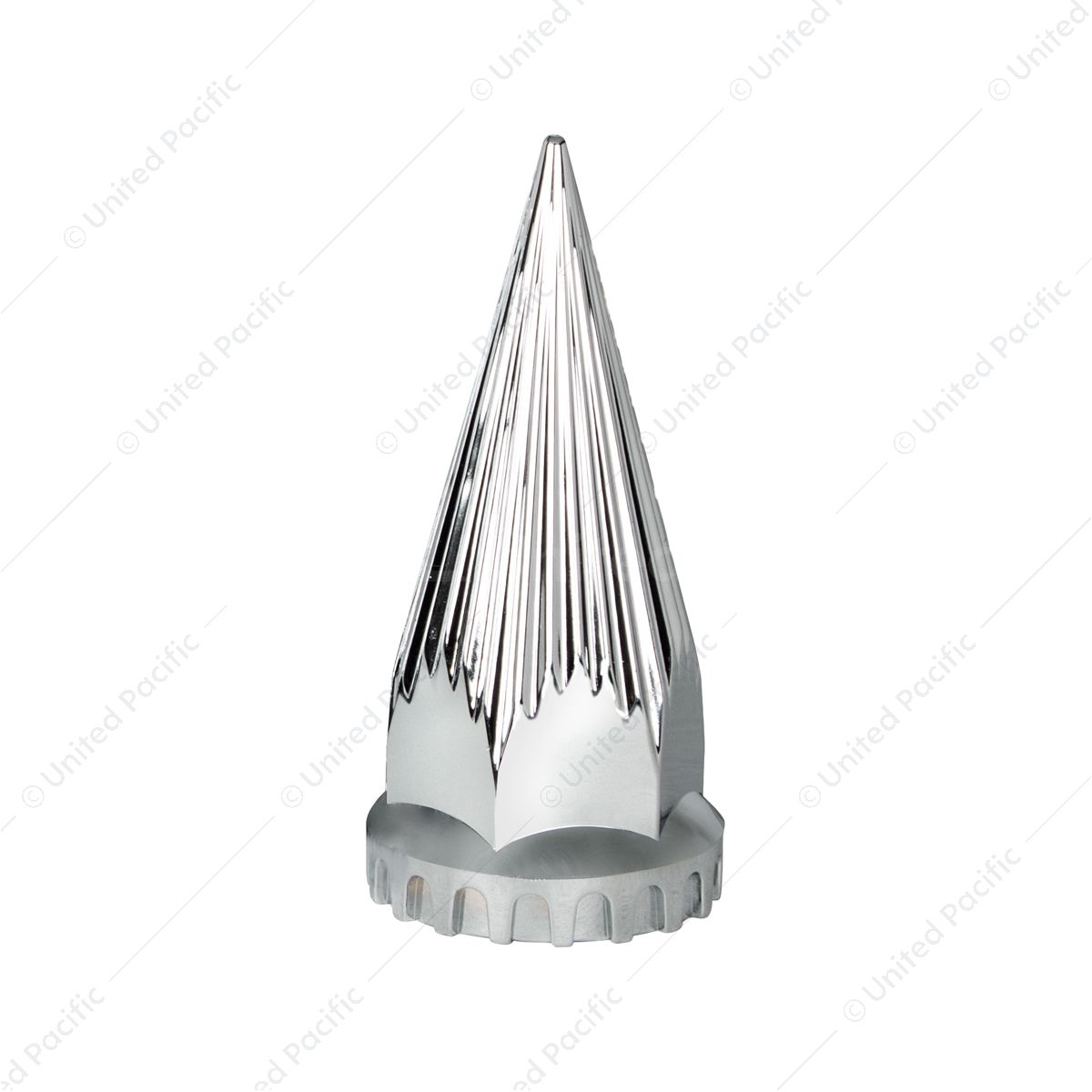 33mm X 4-3/4" Chrome Plastic Razor Nut Cover With Flange - Thread-On (Bulk)