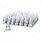 33mm X 4-3/4" Chrome Plastic Razor Nut Covers With Flange - Thread-On (60-Pack)