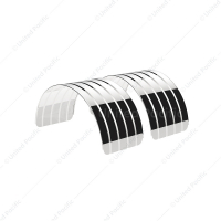 80" 430 Stainless Steel (18ga) Single Axle Fender - SR Series  (Pair)