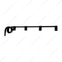 Black Straight Mud Flap Hangers - 2 Coils (Pair)