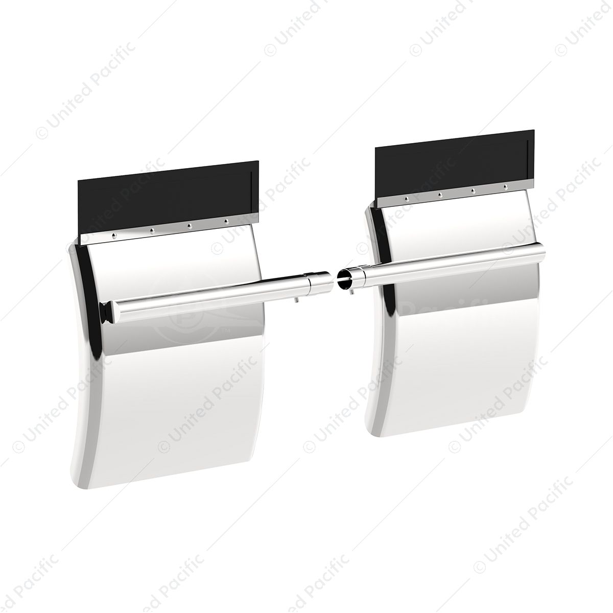 24" X 24" 430 Stainless Quarter Fender With Tube Bracket Set (Pair)