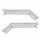 28" Chrome 45-Degree Angled Mud Flap Hangers - 1-1/8" Bolt Pattern (Pair)