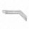 30" Chrome 45-Degree Angled Heavy Duty Mud Flap Hangers - 1-1/8" Bolt Pattern (Pair)