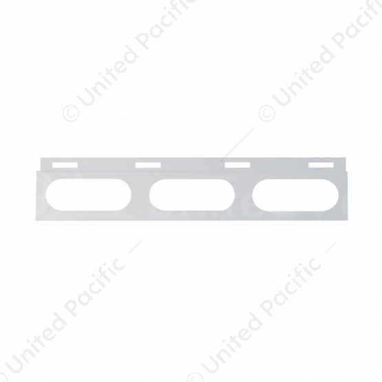 Stainless Top Mud Flap Bracket - 3 Oval Light Cutout (Each)