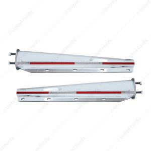 30" Heavy Duty Mud Flap Hangers With Reflector - 2.5" Bolt Pattern (Pair)