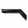 30" Black 45-Degree Angled Heavy Duty Mud Flap Hangers - 2-1/2" Bolt Pattern (Pair)