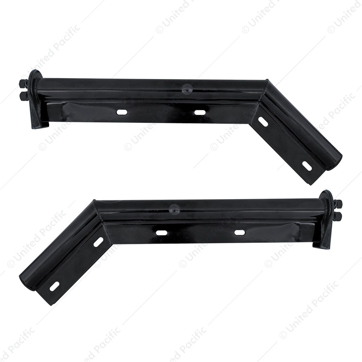 28" Black 45-Degree Angled Mud Flap Hangers - 1-1/8" Bolt Pattern (Pair)