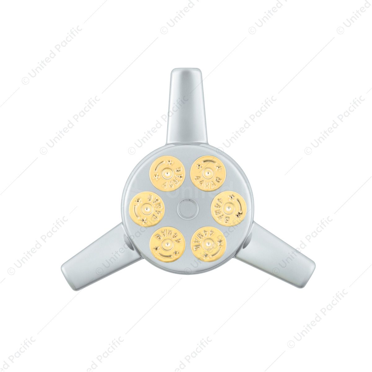 Chrome Plastic Gun Cylinder Hubcap Spinner Only