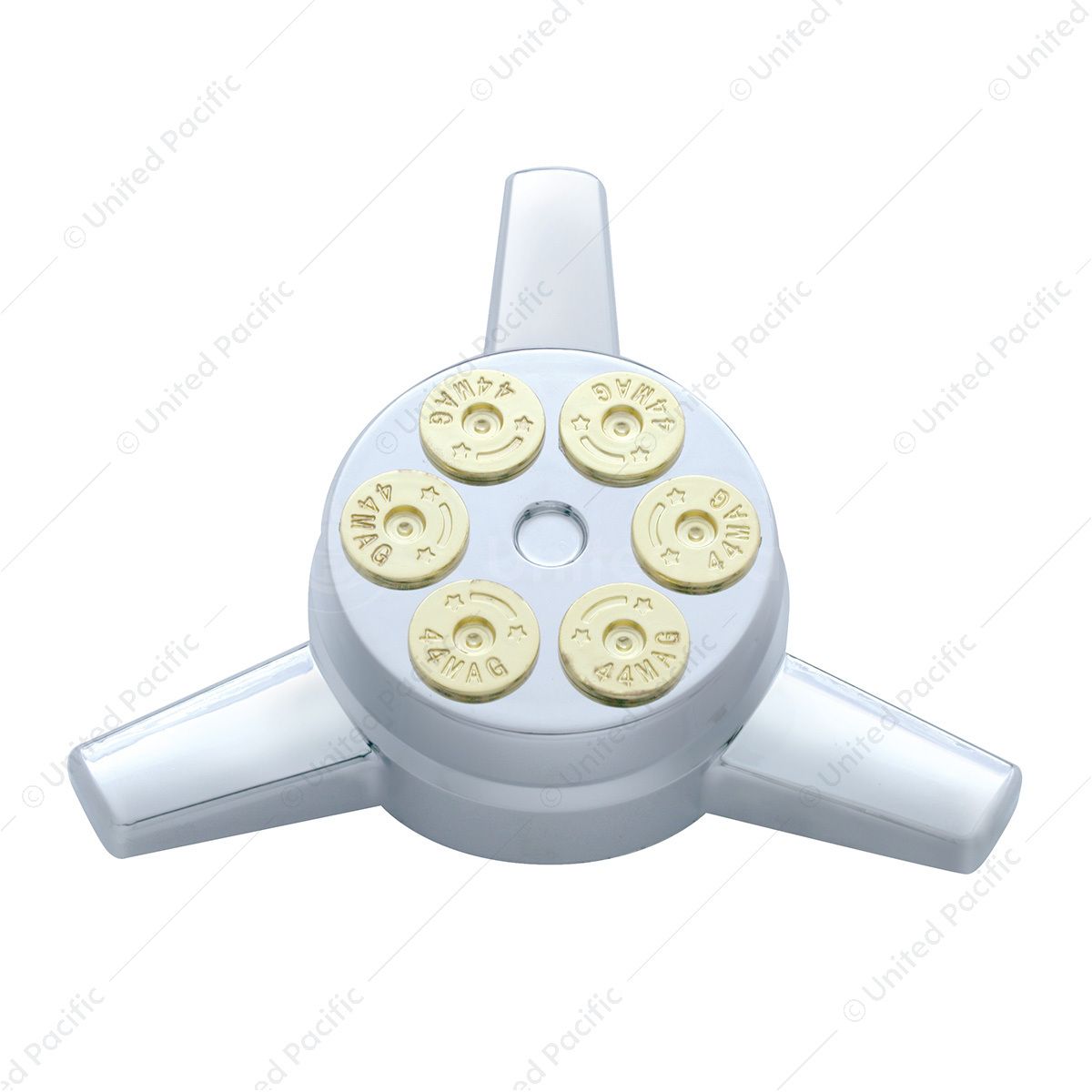 Chrome Plastic Gun Cylinder Hubcap Spinner Only