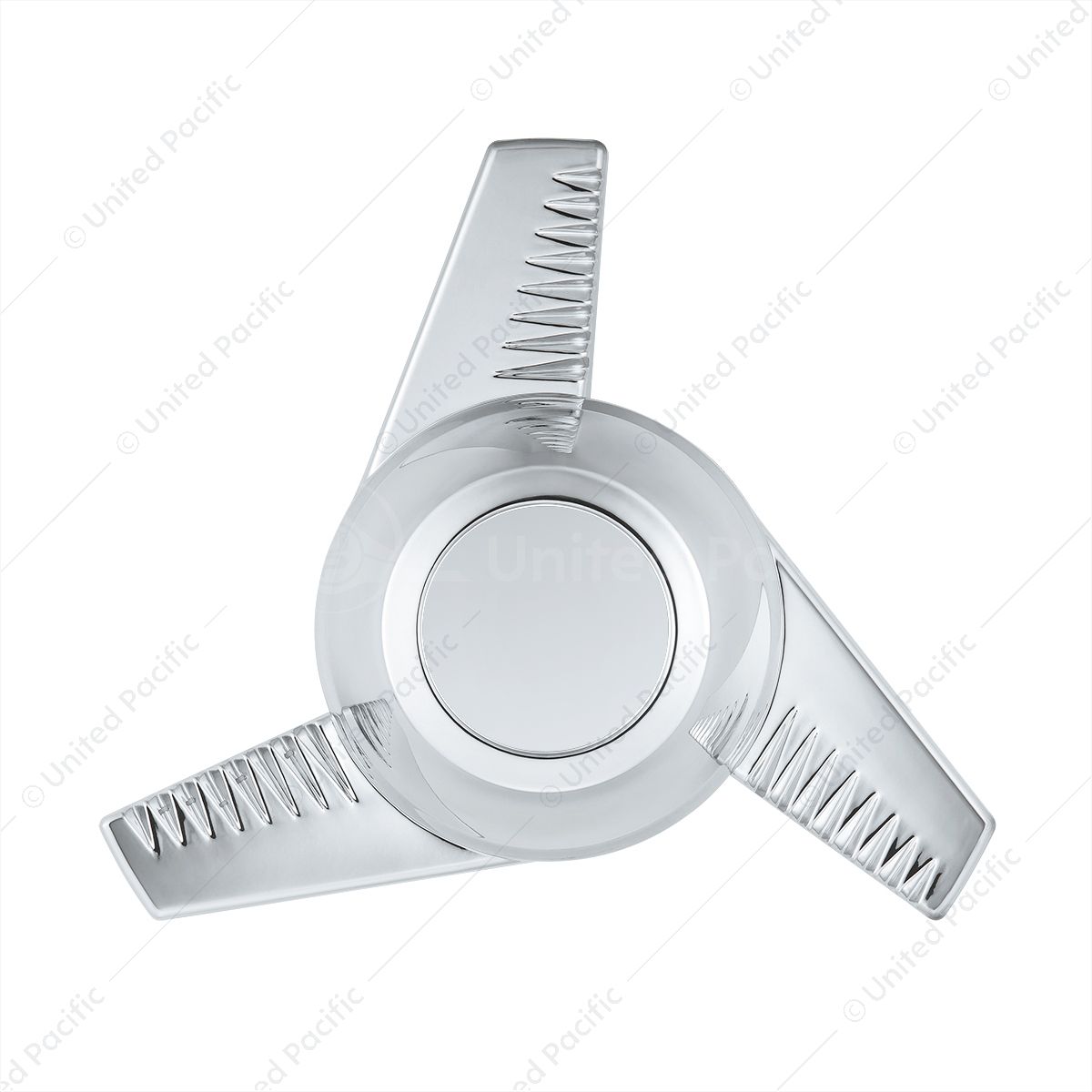 Chrome Plastic 3 Bar Right Swing Hubcap Spinner Only