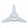 Chrome Plastic 3 Extra Large Straight Bar Spinner Only