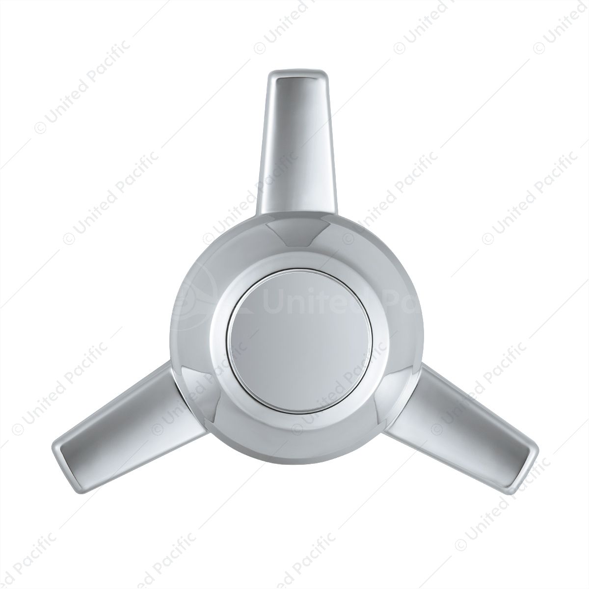 Chrome Plastic 3 Bar Straight Hubcap Spinner Only