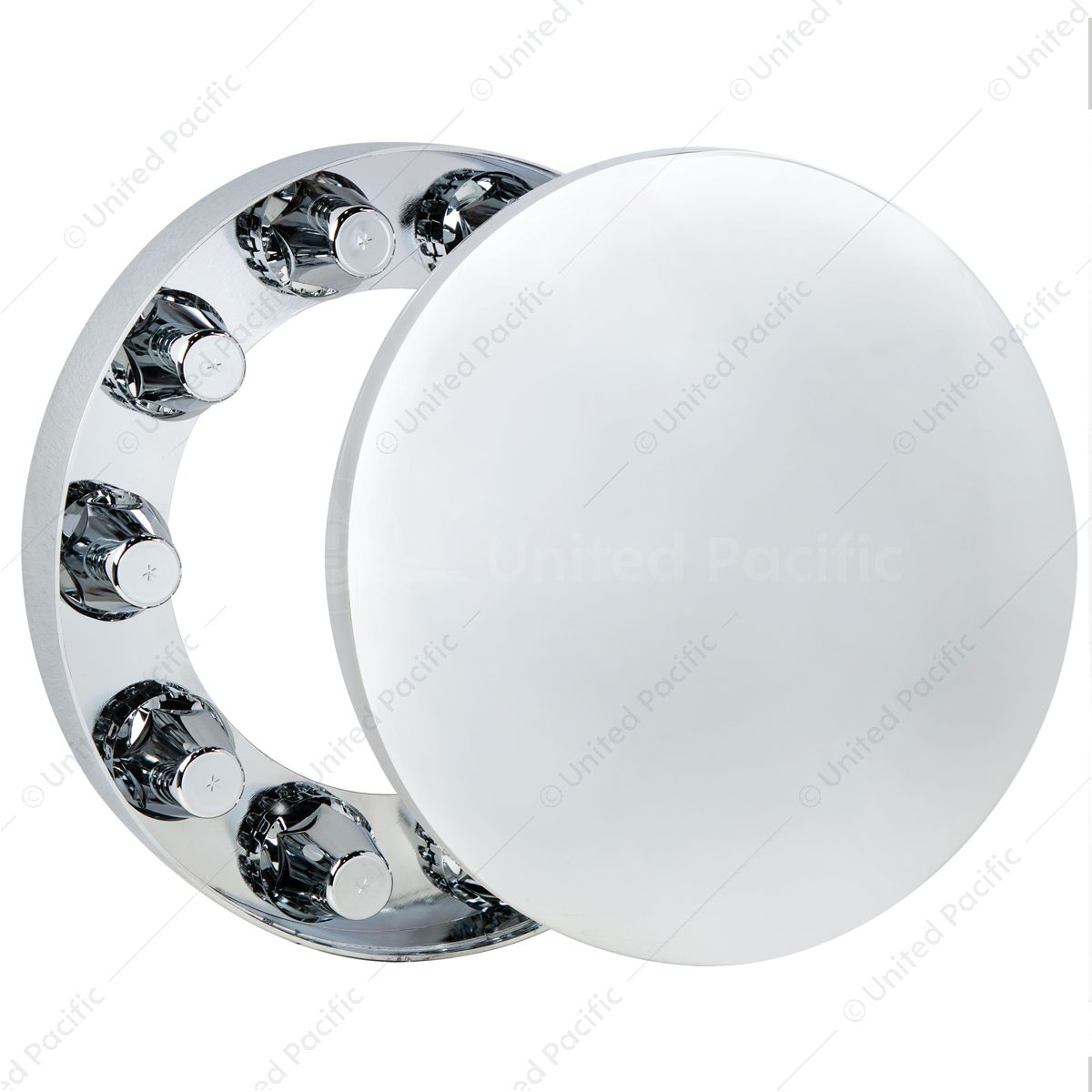 Moon Front Axle Cover With 33mm Thread-On Low Profile Nut Cover - Chrome