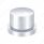 7/16" X 1/2" Chrome Plastic Flat Top Nut Cover - Push-On (Bulk)