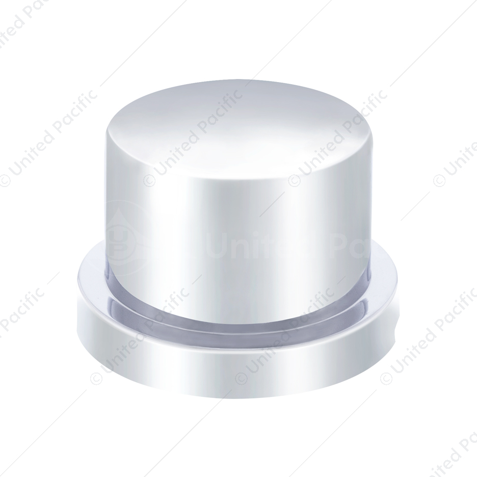 7/16" x 1/2" Chrome Plastic Flat Top Nut Covers - Push-On (10-Pack)