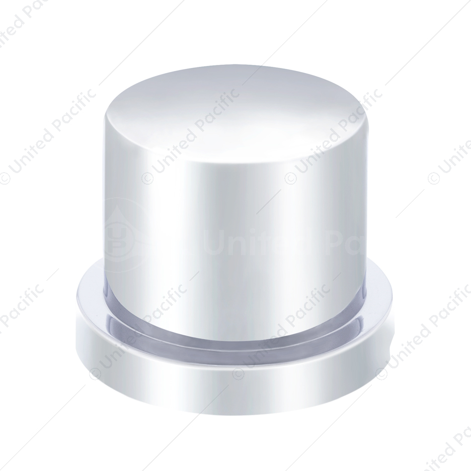 5/8" X 1" Chrome Plastic Flat Top Nut Cover - Push-On (Bulk)