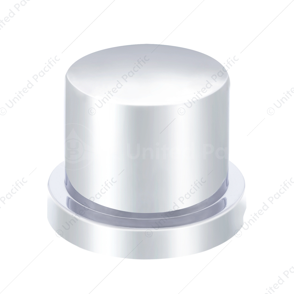 11/16" X 15/16" Chrome Plastic Flat Top Nut Covers - Push-On (10-Pack)
